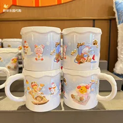 Original Disney 2024 Winter Winnie the Pooh, Piglet, Eeyore, Tigger Ceramic Mug