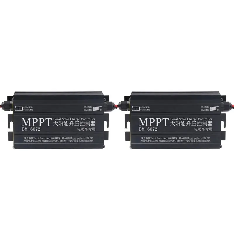 ABVO-2X MPPT 600W Solar Boost Charge Controller For 24V 36V 48V 60V 72V Battery Charge Digital Controller