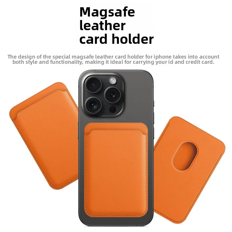 

For Magsafe Magnetic Luxury Leather Card Holder Wallet Case For iPhone 16 Pro Max 15 14 Phone Bag Cover Adsorption Accessories