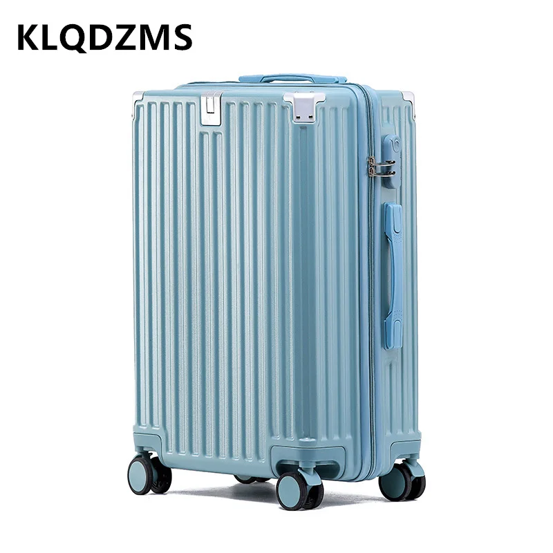 Imagem -04 - Klqdzms-durável Alumínio Quadro Mala Trolley Case Forte Embarque Caixa Bagagem de Rolamento 20 22 24 26 28 Alta Qualidade