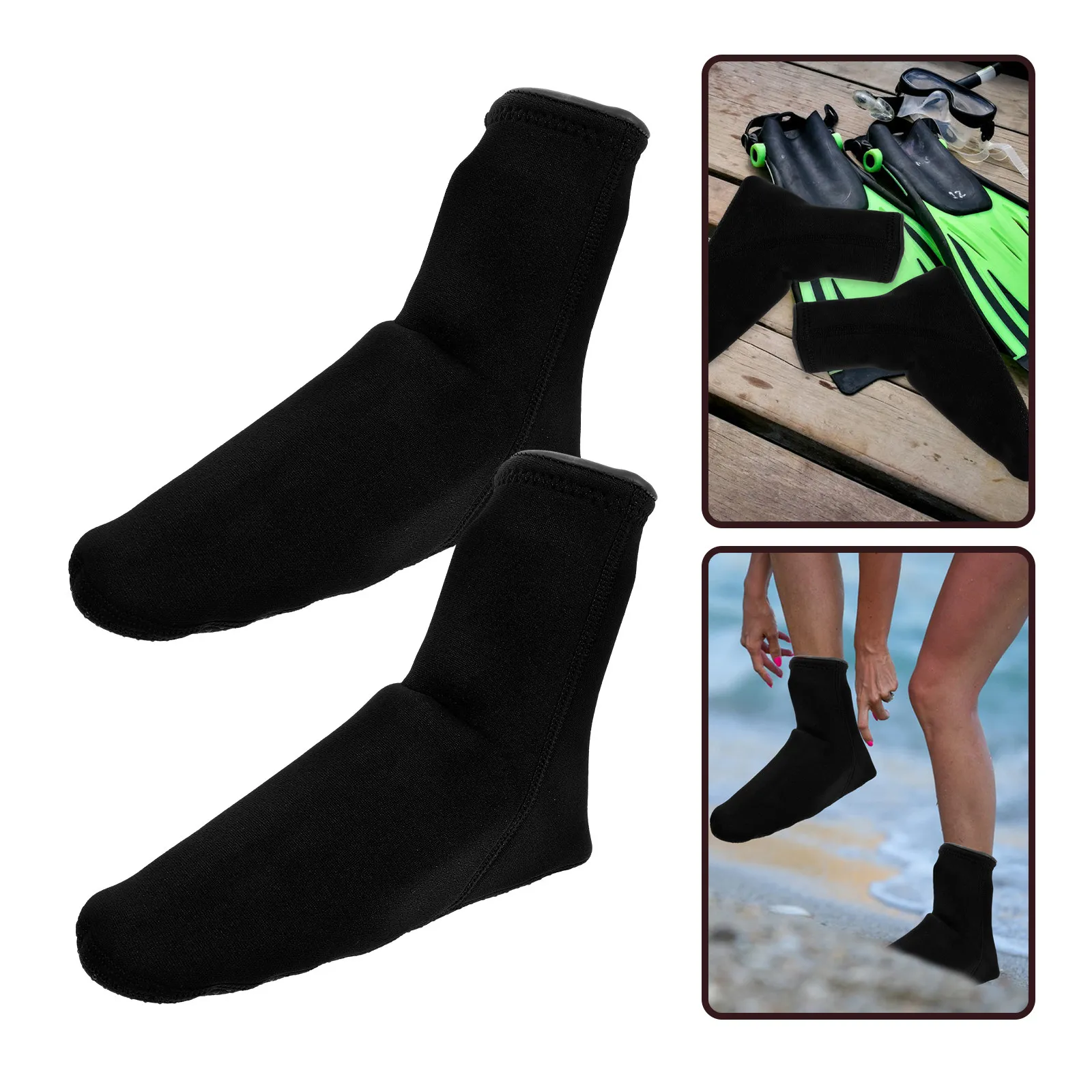 1Pair Neoprene Diving Socks Anti Slip Swim Socks for Men Women Warm Comfortable Water Sports Beach Surfing Sock for Swim