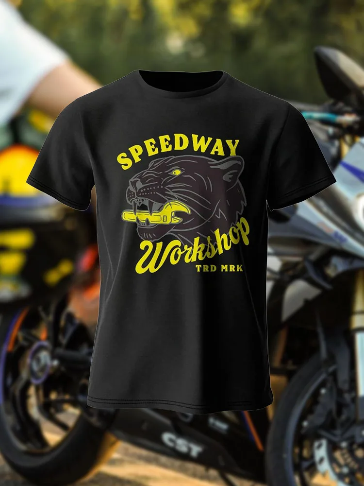 

Motocycle Japanese Inspired Printed 100% Cotton T-Shirt Ultra Soft Round Neck Short Sleeve Tee Unisex Casual Wear