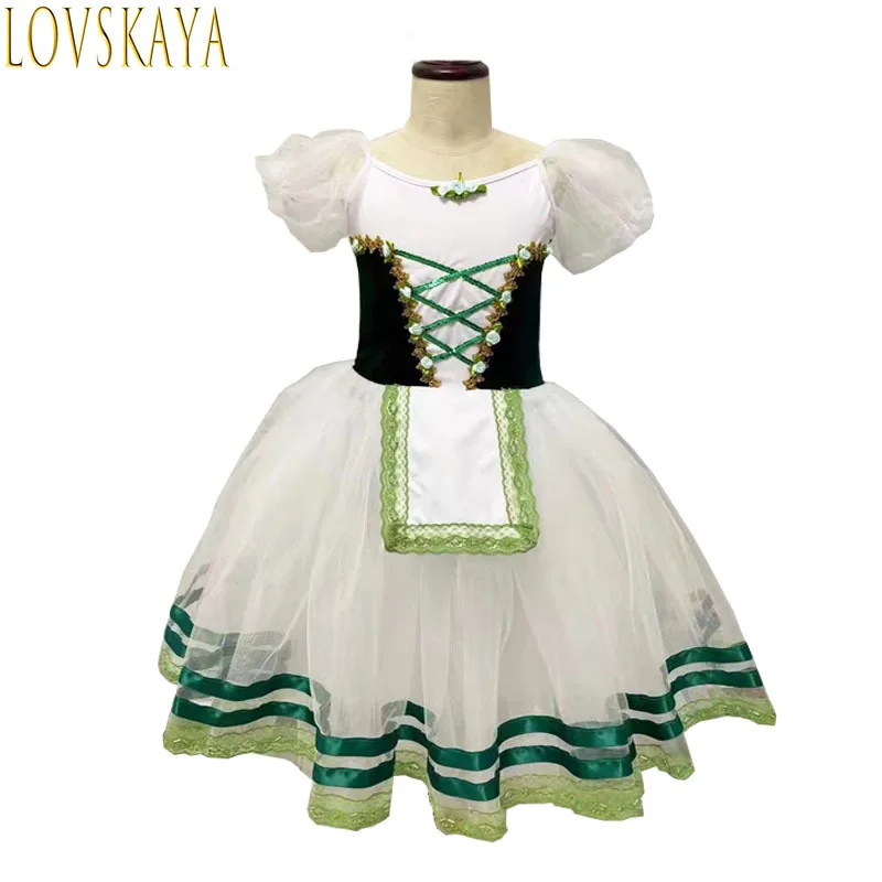Green Ballet Skirt Girl Adult Women Children Ballet Skirt Modern Dance Costume Ballet Swan Dance Performance Costume