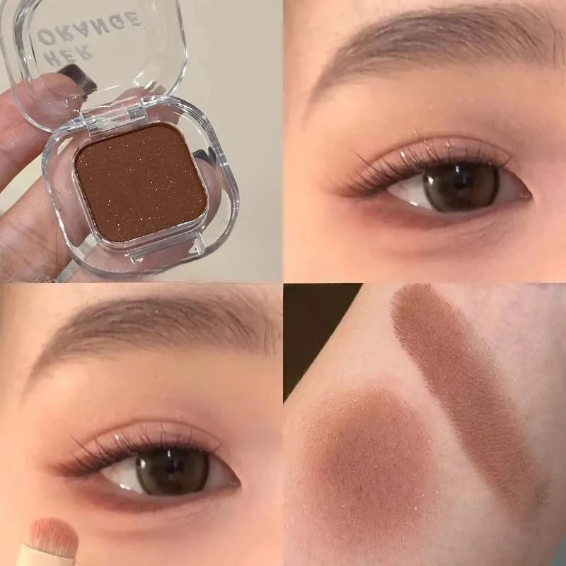 Palette de fards à paupières rouge marron Palette de maquillage multifonctionnelle soyeux mat corail rouge Eyeliner ver à soie ombre inférieure Eyeliner maquillage