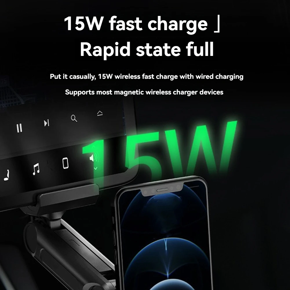 

A73T Для Tesla Model 3 Model Y: Складной беспроводной магнитный держатель для телефона, крепление на экран автомобиля, подставка для мобильного телефона