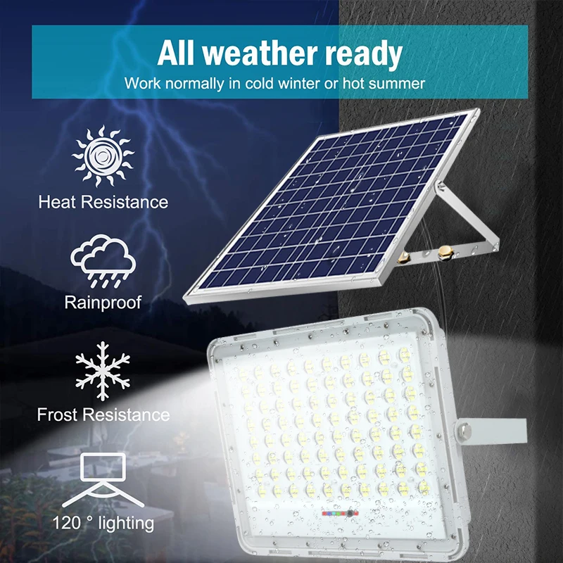 Upgrade LED Solar Light Outdoor LED FloodLamp Remote Control Waterproof For Garden Path Street Wall Solar Landscape Spotlight