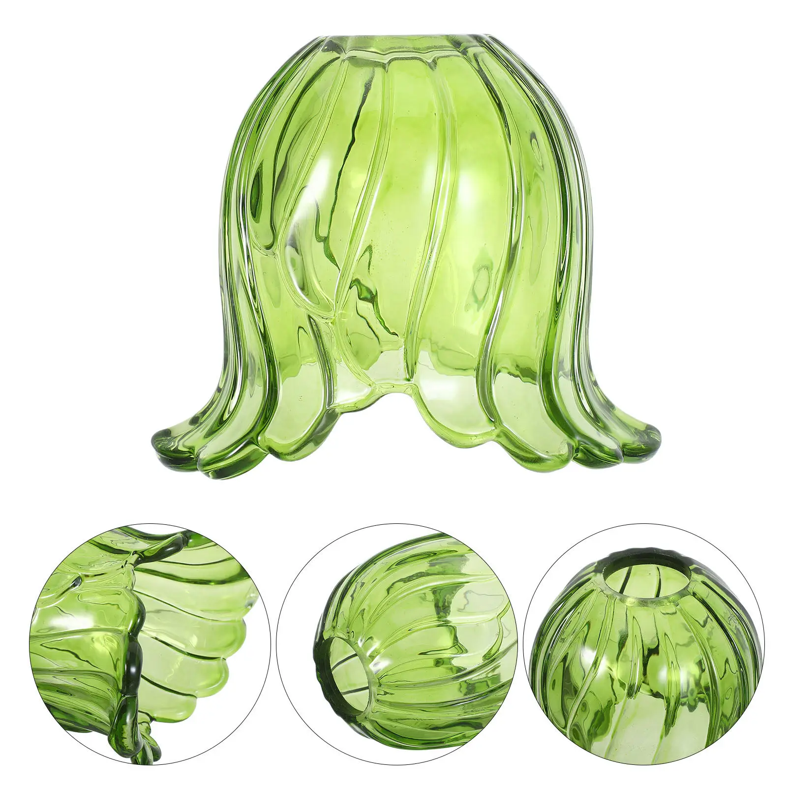 

Small Green Glass Lampshade Vintage Design Replacement for Table Lamp Wall Lamp Pendant Light Decorative Glass Shade Modern