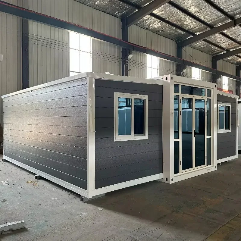 Casa móvil moderna de 40 pies, casa de villa con contenedor pequeño totalmente amueblado de alta calidad, 2 dormitorios, diseñada con material de panel sándwich