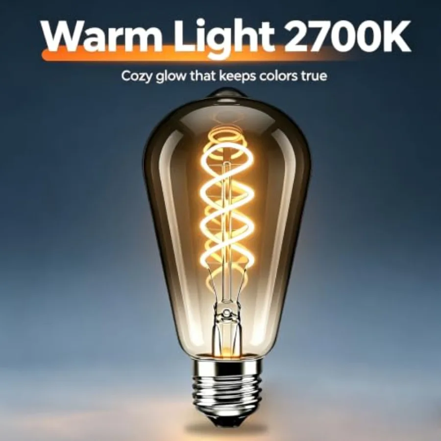 4팩 ST64 LED 에디슨 전구 6W 60W 상당,  - Vintage Lighting Decor 리뷰 및 가격