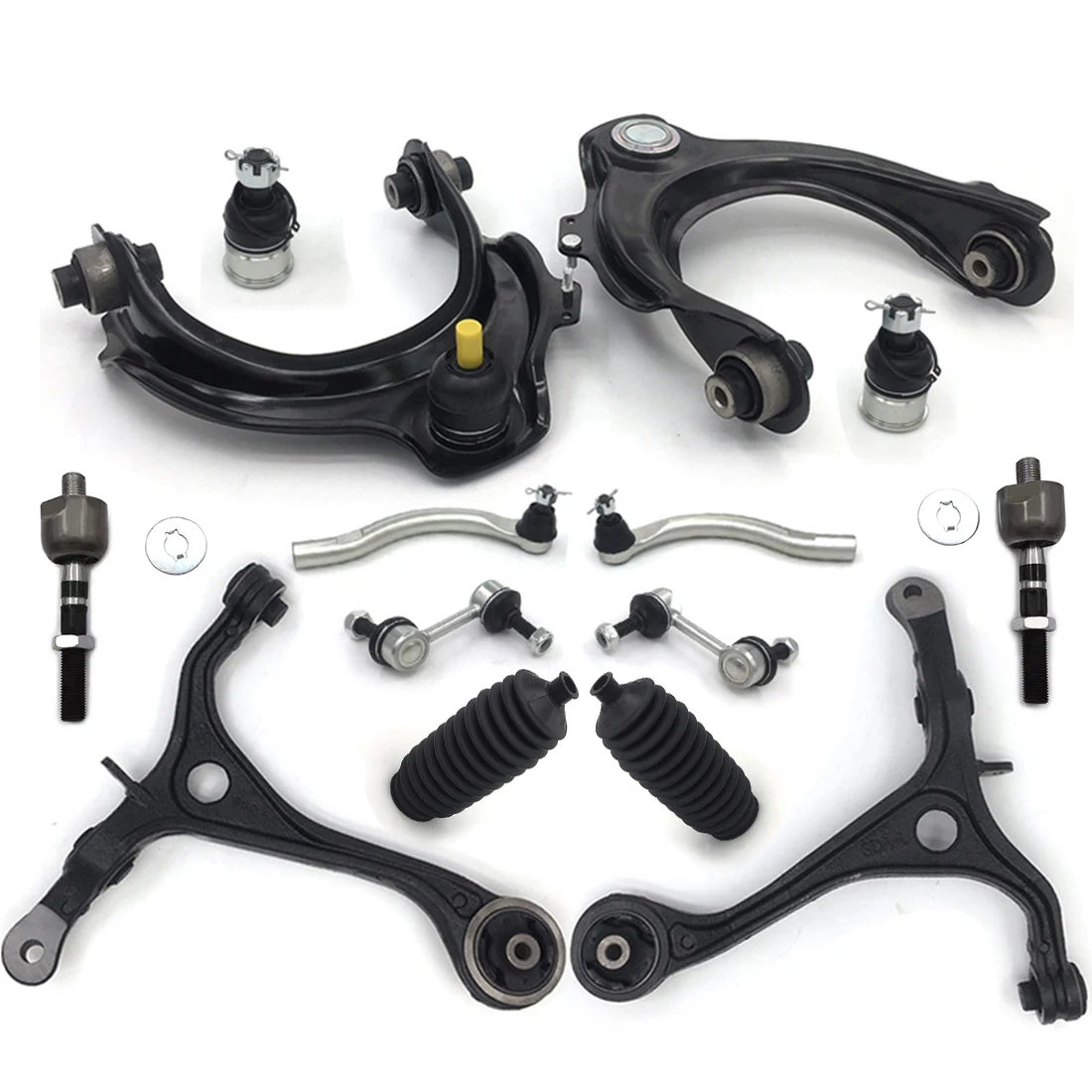 

AzbuStag 14Pcs Front Upper Lower Control Arm Tie Rod Sway Bar End Link Suspension Kit for HONDA ACCORD 2003 2004 2005
