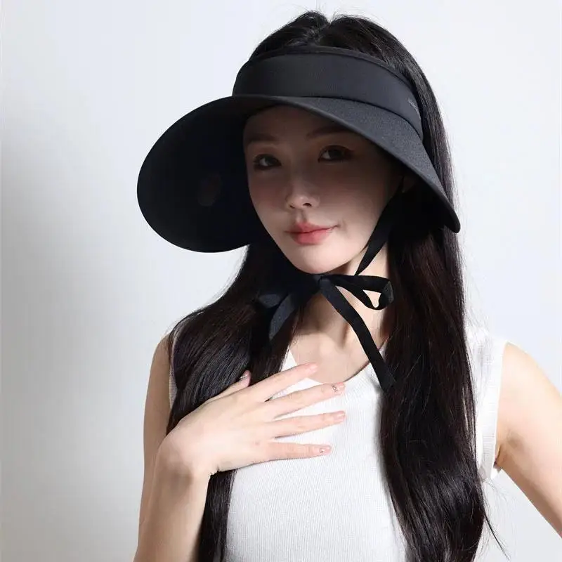 【IIOO】Summer Outdoor Sun Hat For Women Fashionable Casual Wide Brimmed Hat Portable Fisherman Hat With Removable Sunscreen Shawl