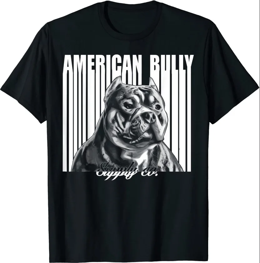 American Bully Lucky Luciano Barcode Pit Bull T Shirt Size S-5XL