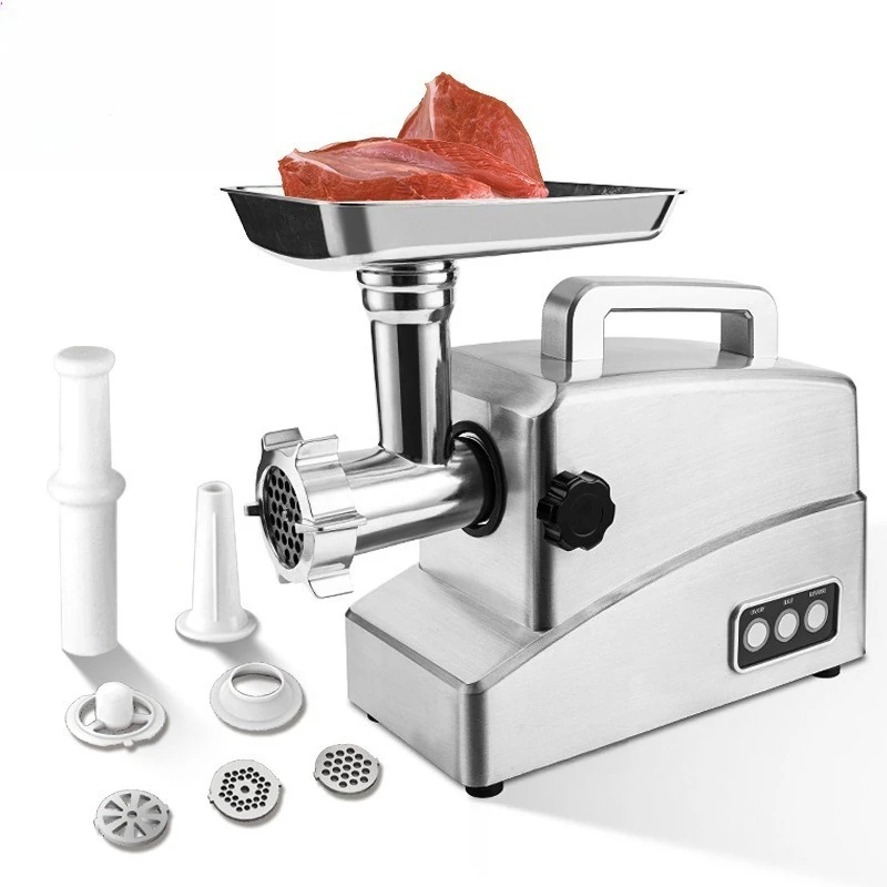 

Electric meat grinder, small household multi-function automatic stainless steel grinder for enema