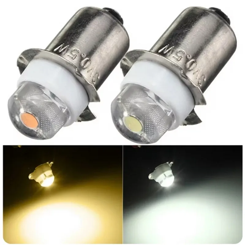 P13.5S PR2 0.5W LED For Focus Flashlight Replacement Bulb led Torches Work Light Lamp 60-100Lumen DC 6V Warm/Pure White