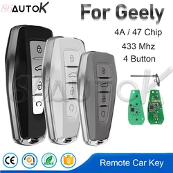 Keyless Car Remote Key 433Mhz 4A/47 Chip For Geely Coolray Monjaro Okavango Azkarra Atlas KX11 Emgrand X7 X3 S1 Auto Smart Key
