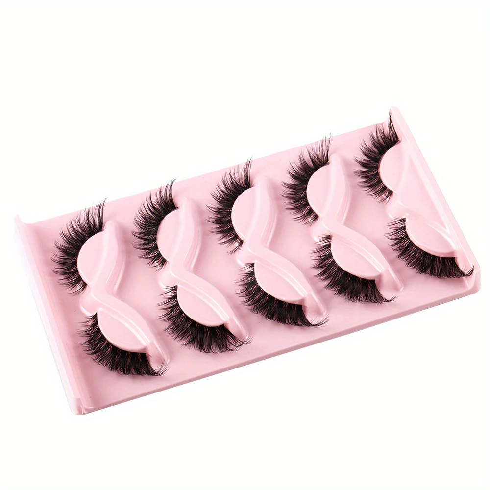 Künstliche Wimpern, Make-up, 3 Boxen (15 Paar), Katzenaugen-Wimpern, künstliche Wimpern, natürliche lange Manga-Wimpern, verlängerte Wimpern mit geflügeltem Ende