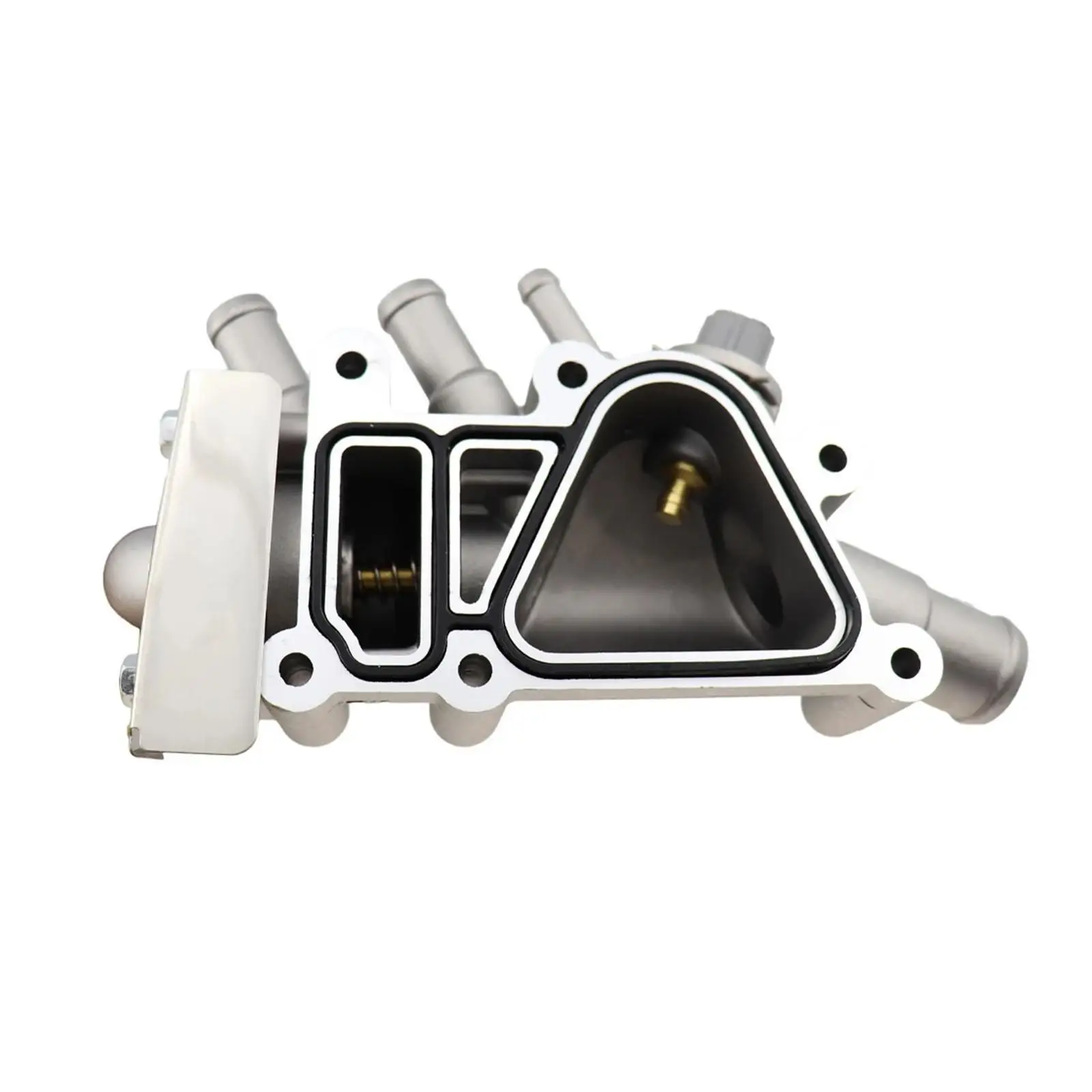 Carcasa de Termostato, Pieza de Repuesto para Refrigeración de Motor Automotriz, Aleación Plateada para Ford Fiesta Mk5 1.3 Duratec 2S6G9K478A2B