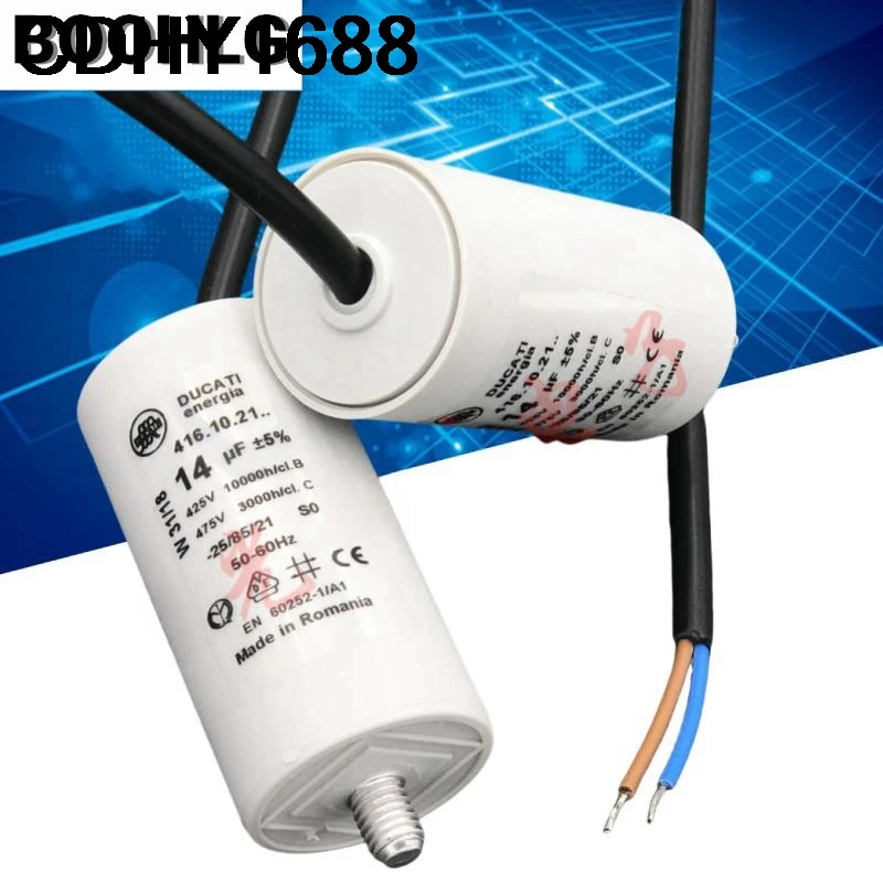 1 шт. DUCATI 14uF 416.10.21 425 В пусковой конденсатор двигателя 475 В переменного тока