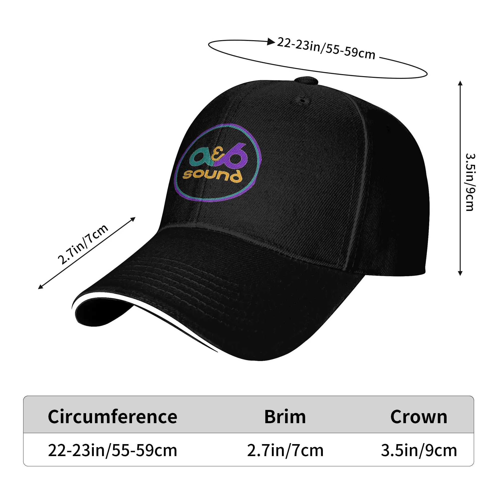 A&B Sound Record Sun Baseball Cap  Summer Design Print Hip Hop Hats For Female Male Running Hippie Baseball Caps