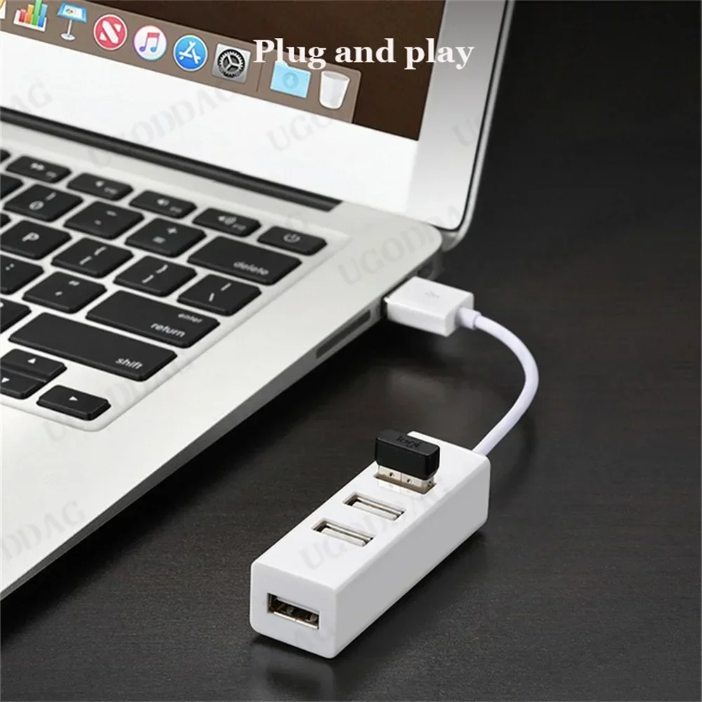 Hub USB Multi 2.0 Hub USB Splitter Power Adapter High Speed 4 Port All In One For PC Windows Computer Accessories