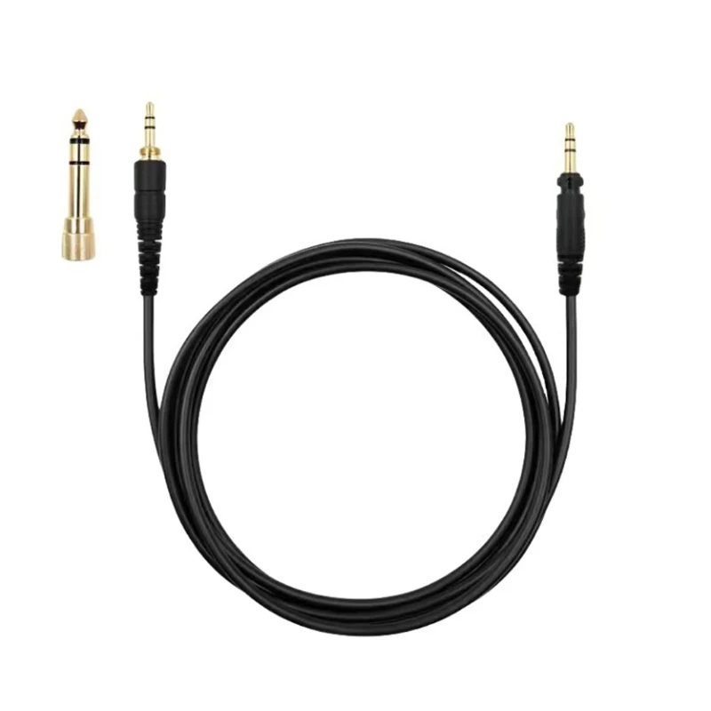 96BA-Gewindestecker-Ersatzkopfhörerkabel, für flexibles Kabel EAHDJ1200/RPDH1200 mit 3,5-mm-Stecker und 6,3-mm-Adapter – Detail 1