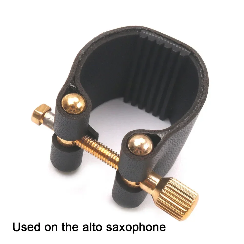 Ligadura para saxofón Alto, piezas universales, accesorios prácticos, negro, sujetador compacto, duradero