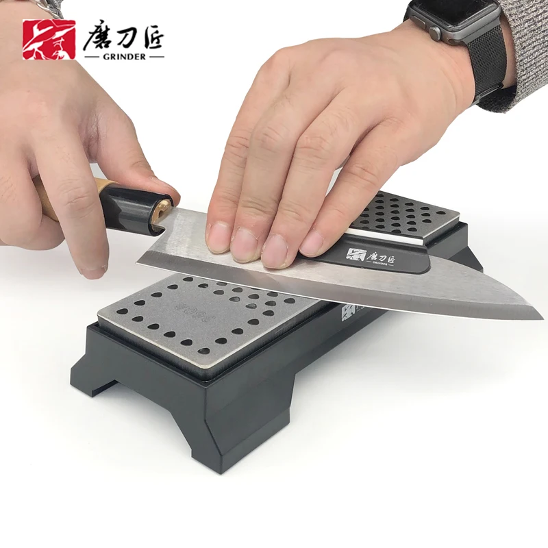 TAIDEA Diamond Grindstone 360/600Grit Double-side Sharpening Stone Professional Knife Sharpening System Non-slip Base Wetstone