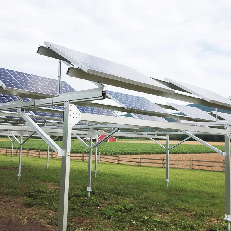 Yield-Optimized Elevated Agrivoltaic Ground Mount Aluminum Alloy Structure Dual Use Solar Farm Mounting Bracket