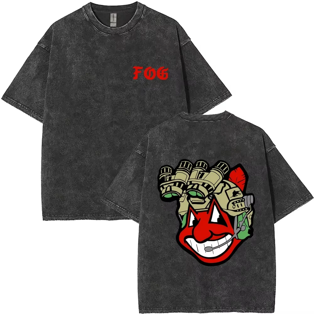 

Новая модная мужская футболка оверсайз с коротким рукавом из высококачественного хлопка, винтажная, с эффектом потертости, коллекция Forward Observations Group 2026