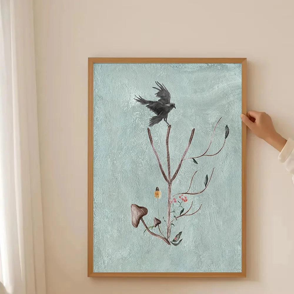 النباتية جدار الفن يطبع زهرة قماش اللوحة الطبيعة ديكور المنزل خمر الأزهار ديكور غرفة جمالية ديكور النباتية التوضيح #3