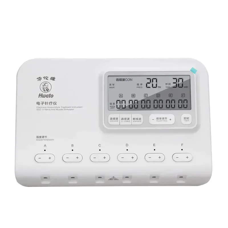 6-Channel Output Microcurrent Pulse Massager Electroacupuncture Therapy Unit Muscle Stimulator TENS Relieves Muscle Pain