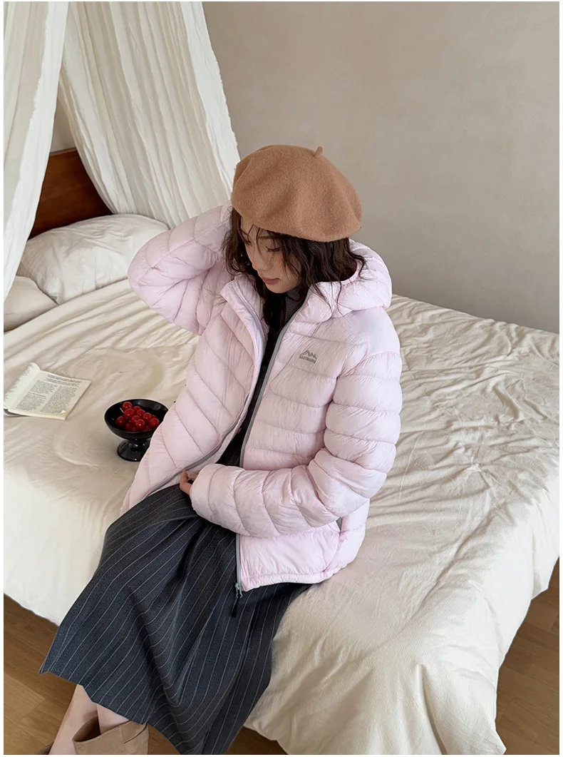 Solid Lightweight Hooded Padded Jacket Women Autumn Winter Casual Outdoor Soft Puffer Jacket Woman All Match Korean Warm Parkas