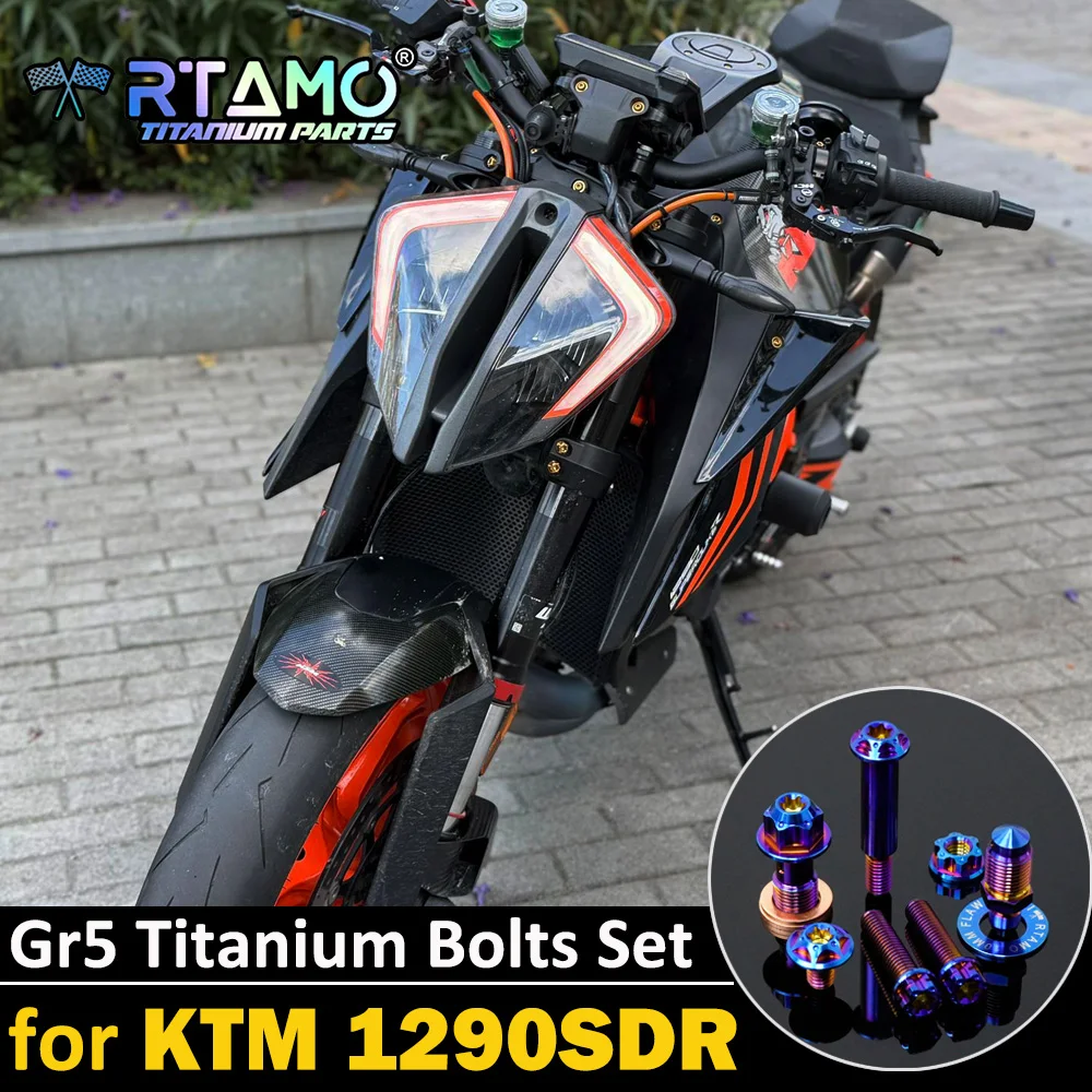 RTAMO Boulon en alliage de titane Gr5, vis de course modifiée pour moto KTM1290 Super Duke R 2023