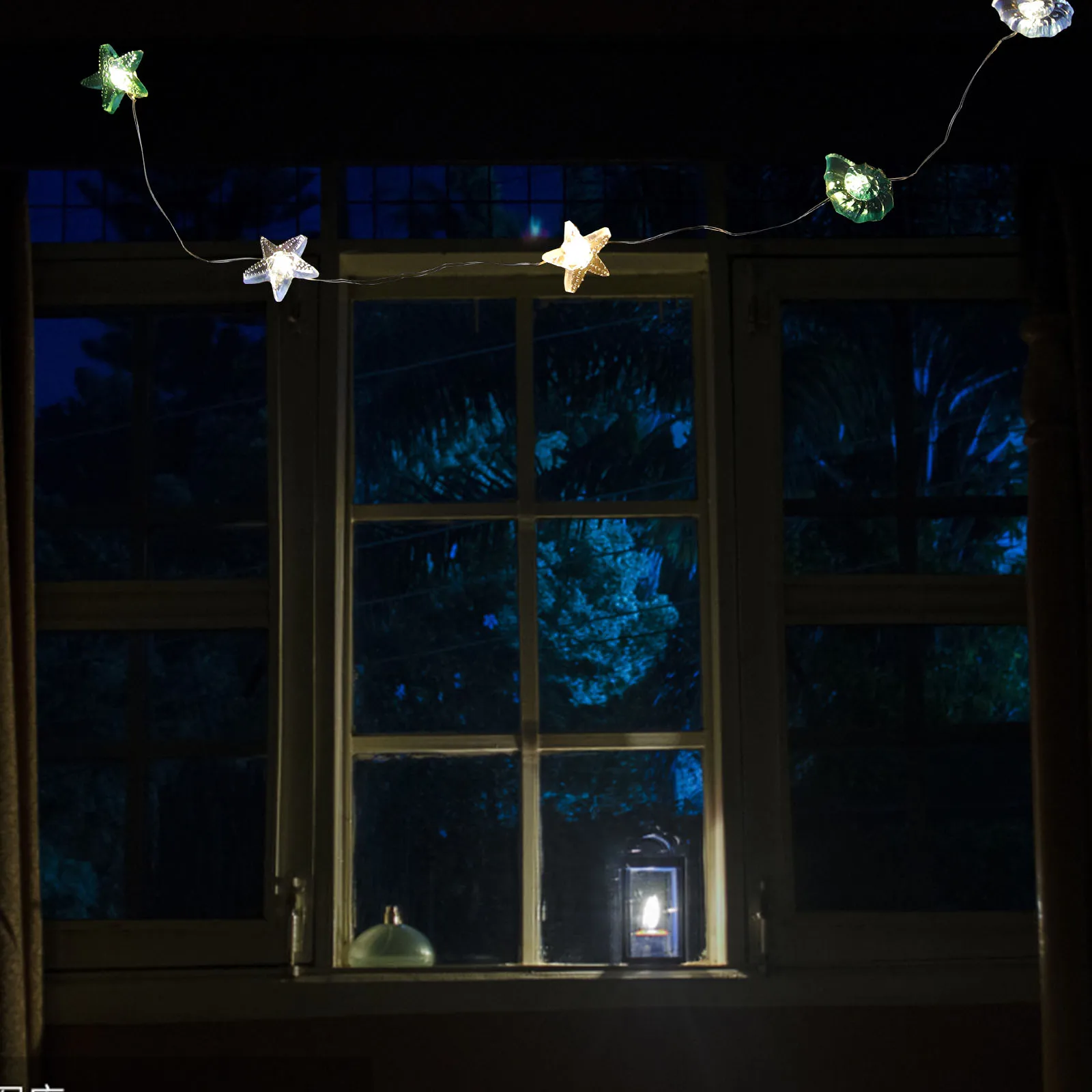 

3 Meter 30 Led Ocean String Lights Sea Shells Seahorse Conch Operated Beach Theme Party Decoration Summer Room Shell