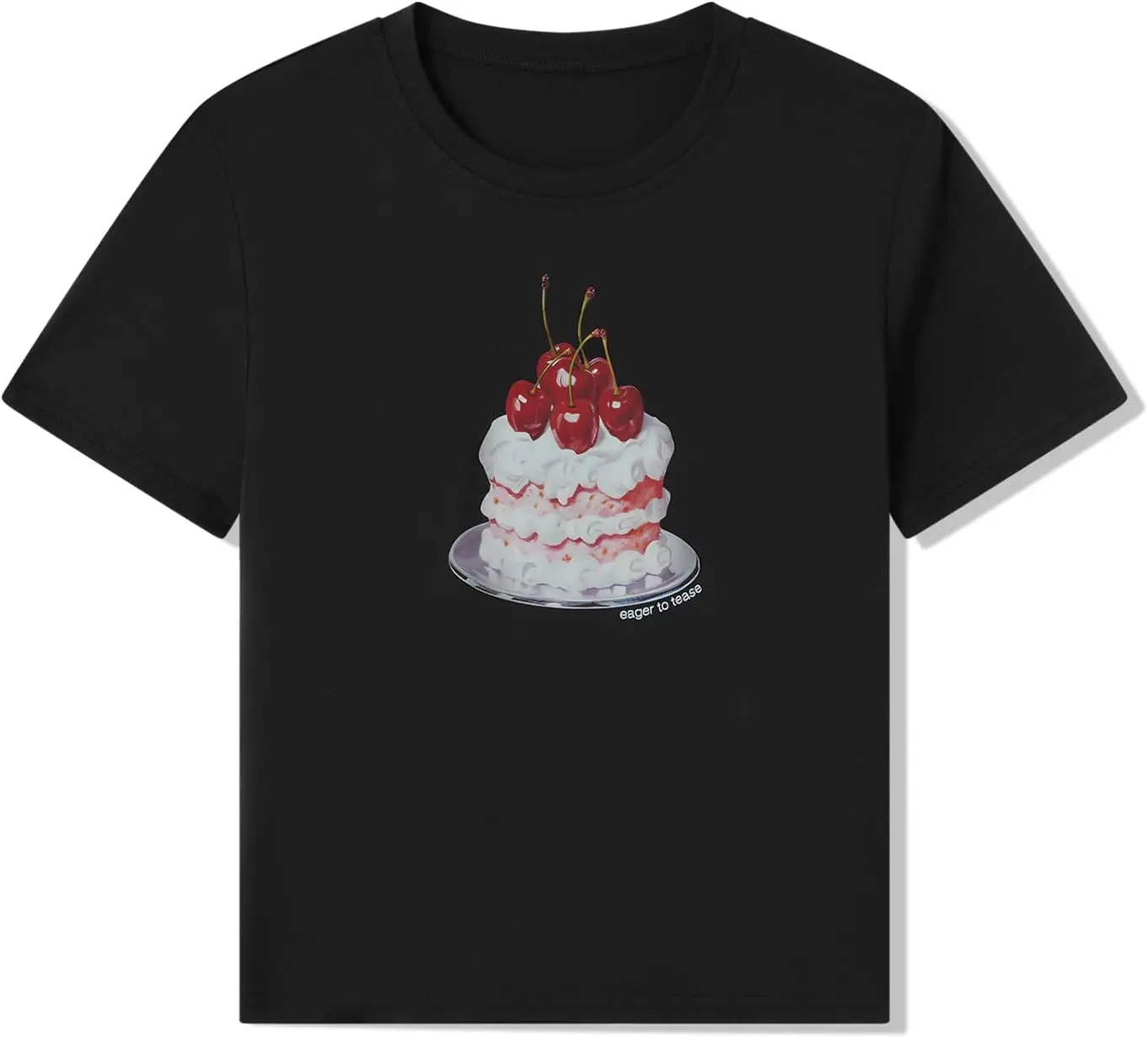 

Y2K Aesthetic Graphic Crop Tops Short Sleeve Floral Print Baby Tees Teen Girls Vintage T Shirt Summer Fashion C