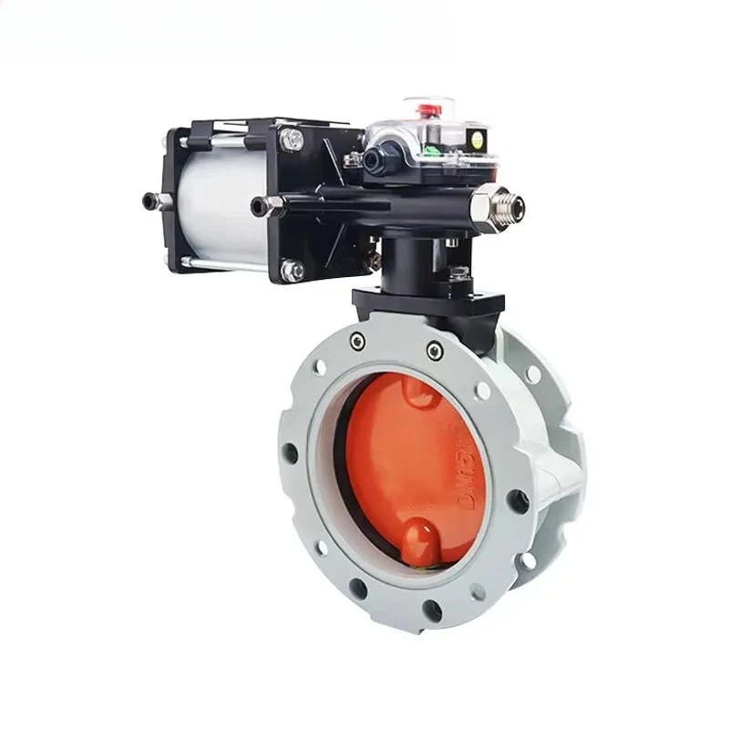 V1FS pneumatic dust butterfly valve V2FS single/double flange powder cement mixing aluminum alloy butterfly valve DN100-400