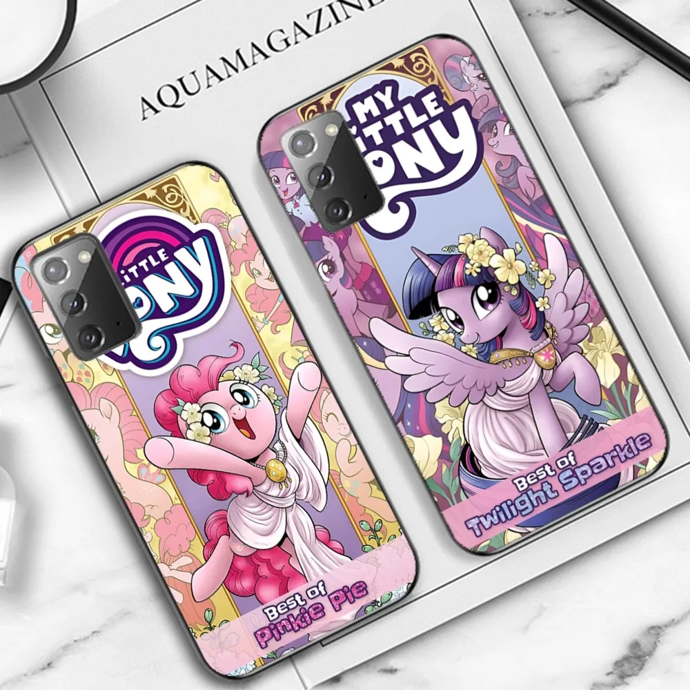 M-My Cartoon P-Pony L-Little Phone Case For Samsung Note 8 9 10 20 pro plus lite M 10 11 20 30 21 31 51 A 21 22 42 02 03