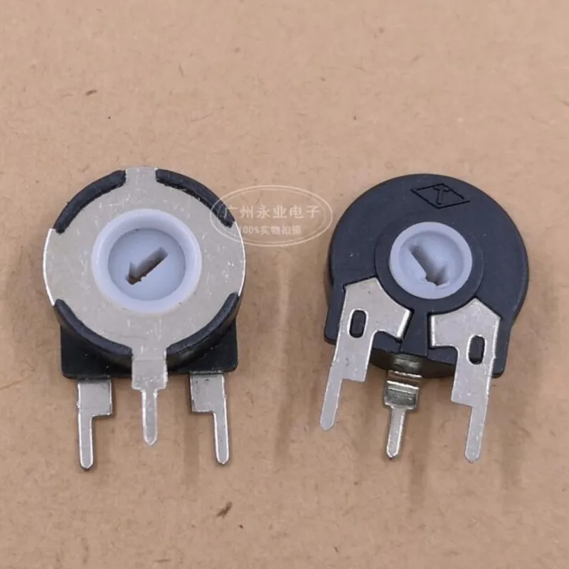 5 Piece Fine Tuning Potentiometer Adjustable Resistance PT15 B50K Diameter 15MM Vertical Arrow Hole Rotary 3 Feet