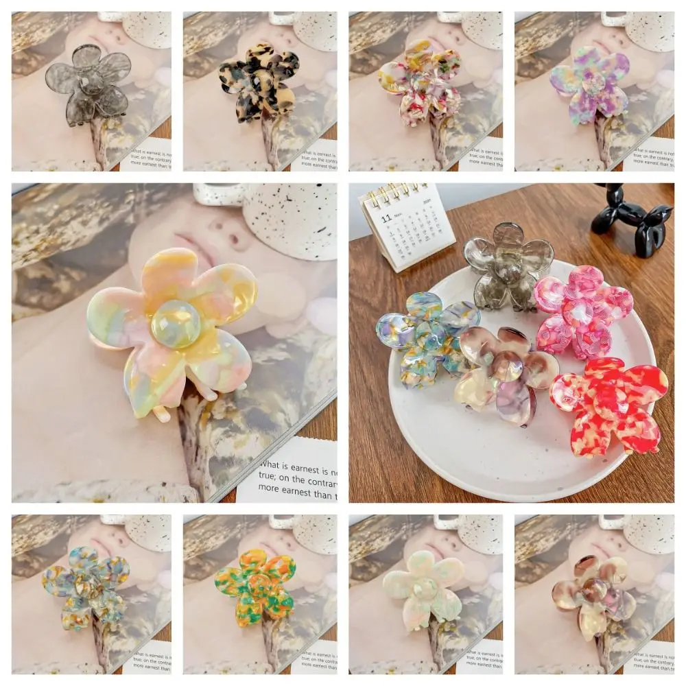 

Small Size Acetic Acid Hair Claw Multicolor Korean Style Geometry Shark Clip Hair Clip Hairpin Flower Hair Crab Clip Party