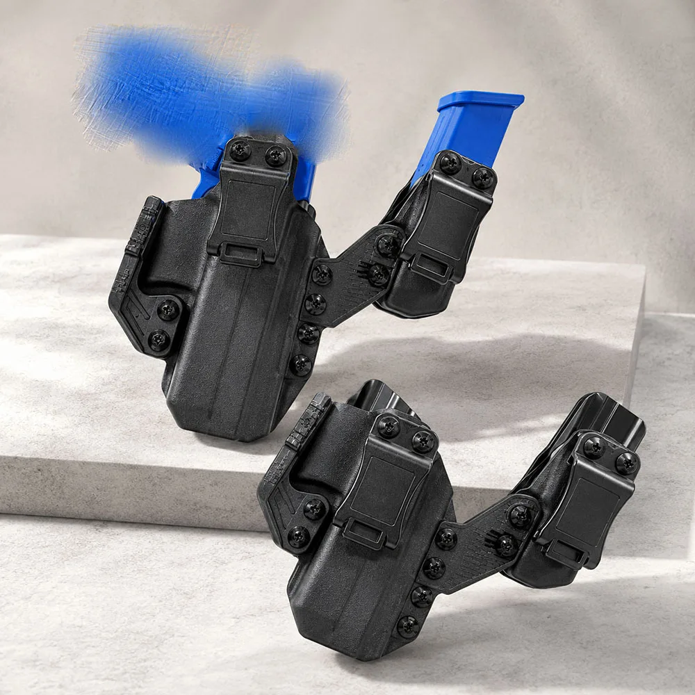 

Tactical IWB Holster with Mag Carrier Concealed Carry Pistol Case Inside Waistband Clip Magazine Pouch for Training Hunting