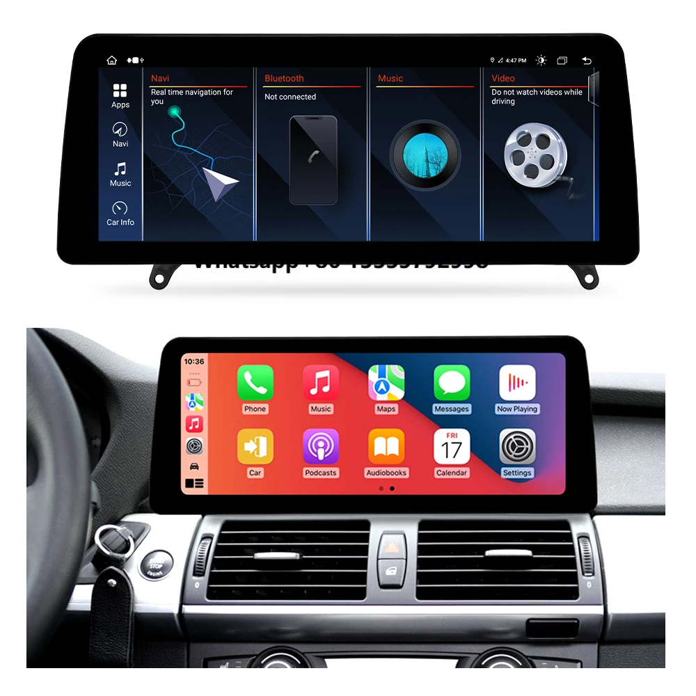 

12.3" Android 13 1920*720P 8-core Wireless Carplay Auto Screen for BMW' X5 E70 X6 E71 2007-2016 CCC CIC Navi GPS Car DVD Player