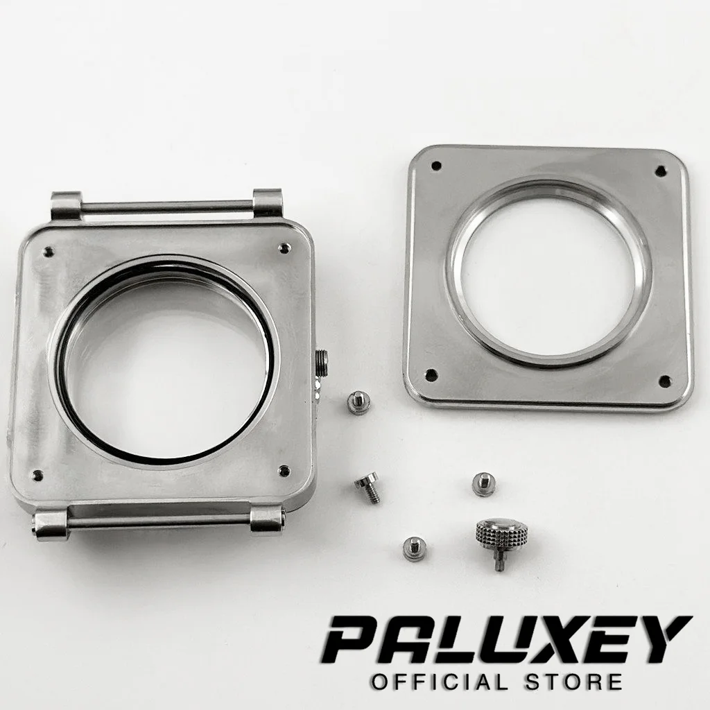 NH35 42mm Square Case Sapphire Sapphire Crystal Fit NH35 NH36 4R 7S Japan Automatic Movement 316 Stainless Steel Mod SKX Case