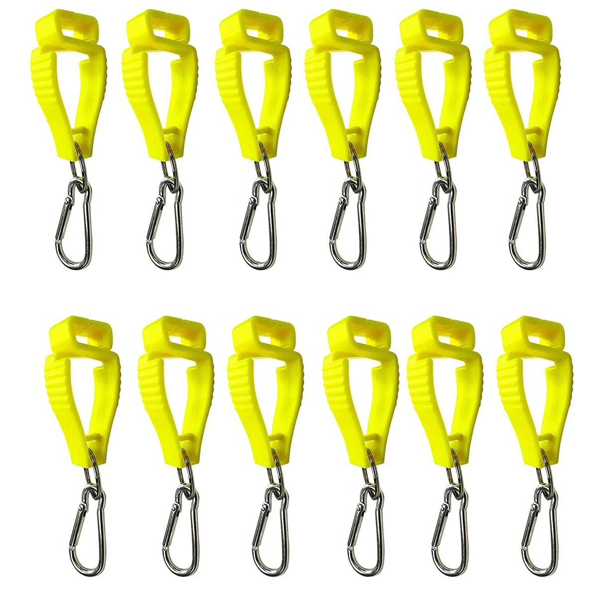 Glove Clips for Work Glove Holders Glove Belt Clip with Metal Carabiners for Construction Worker Guard Labor(Yellow)