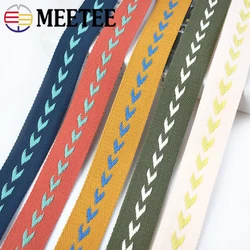 5Meters Meetee 38mm Polyester Cotton Jacquard Webbing Tapes Backpack Bag Strap Belt Ribbons DIY Garment Sewing Tape Bias Binding