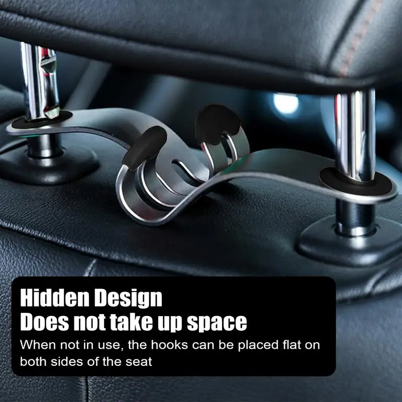 Car Headrest Hook Multifunctional Car Seat Back Hook Bag Hangers Universal Handbag Storage Hooks Headrest Hanger For All Vehicle