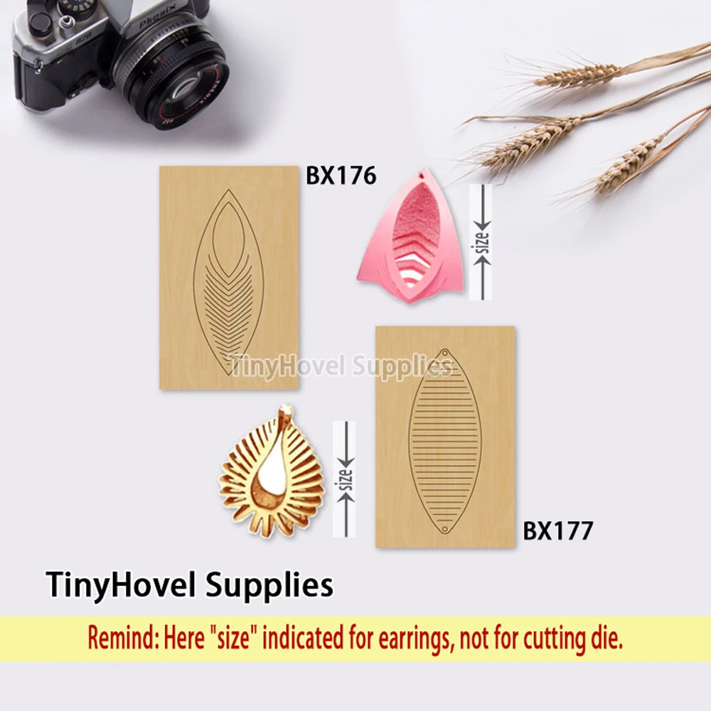 The Teardrop Tassel Earrings Cutting Dies Wooden Die Cut Scrapbooking for Leather, Suit for Common Leather Big Shot Machine