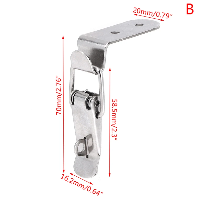 1pc 90 Degrees Duck-mouth Buckle Hook Lock Spring Draw Toggle Latch Clamp Clip Hasp