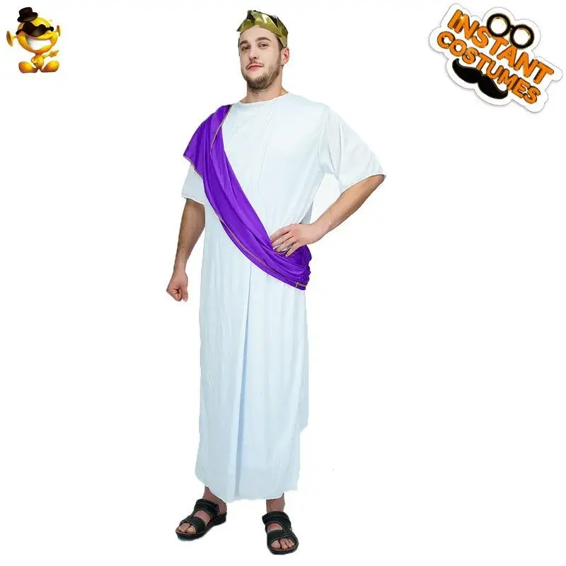 

Adult Roman Senate Party Costume Halloween Elderly Role-playing Clothes Men's Traditional Roman Attire Winter Fashion