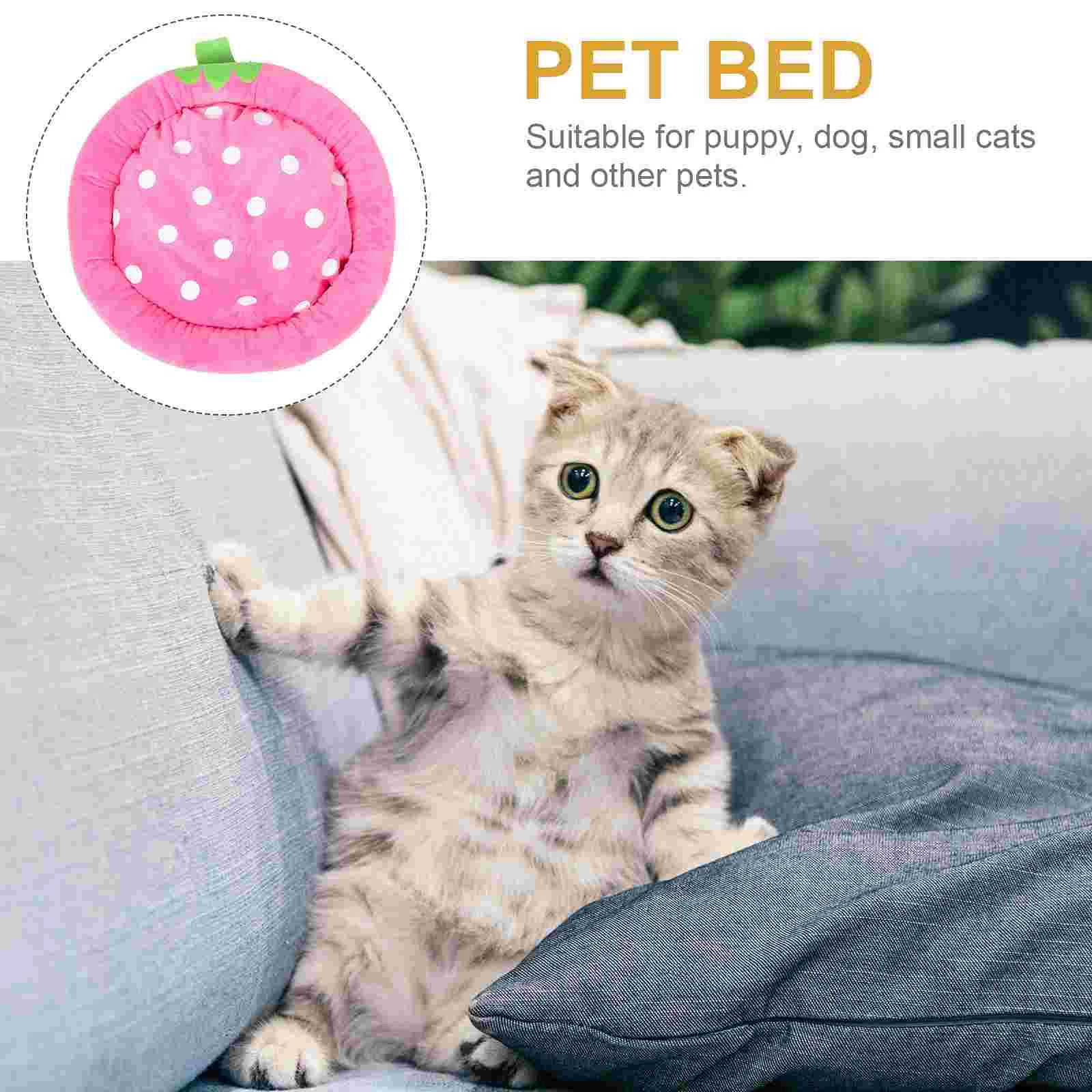 Bed for Small Dogs Pet Supply Fabric Indoor Comfortable Nest Fruit Shape Puppy Fruit-shaped Household