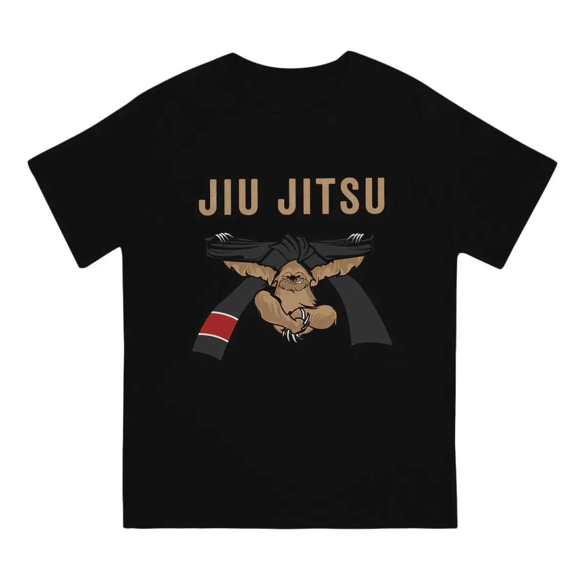 BJJ Sloth Jiu Jitsu Black Belt with Text Brown Light Unique TShirt Martial Arts Leisure Polyester T Shirt Summer T-shirt